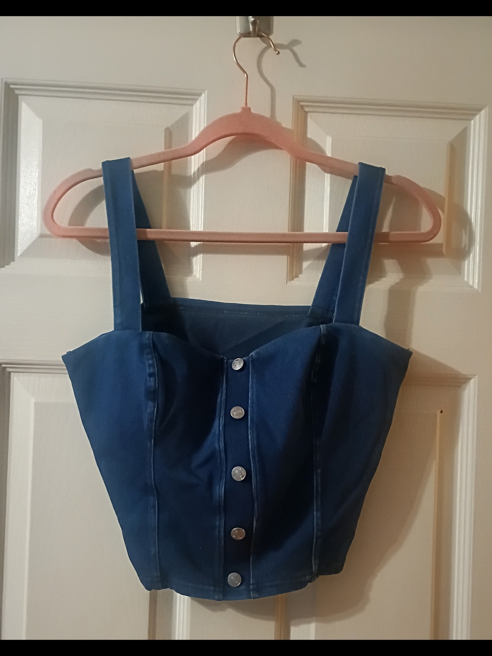 Denim Like Crop Top Vest
